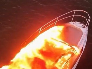 Lancha de luxo é destruída por incêndio na Ilha do Japonês, em Cabo Frio